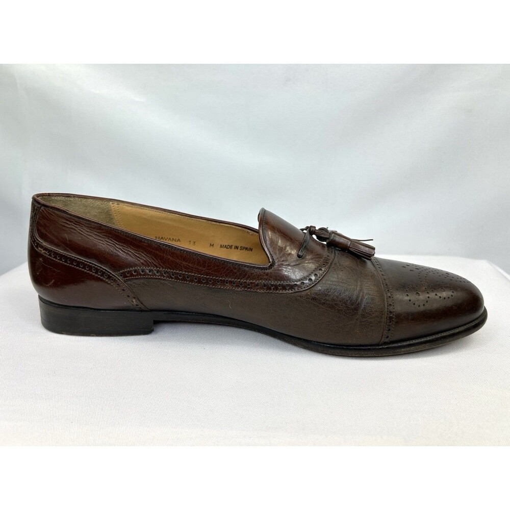 Mezlan Men's Brown Havana Tassel Cap Toe Loafer Shoes 13 M - Picture 8 of 10